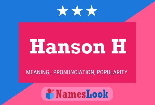 Постер имени Hanson H