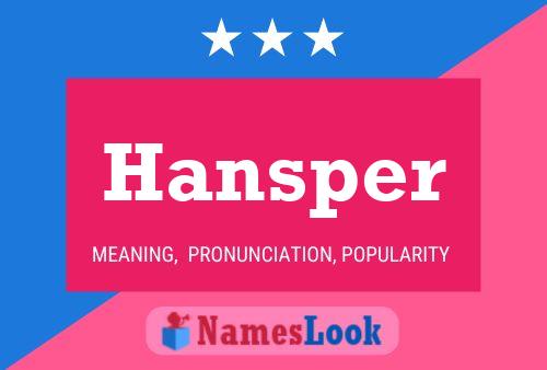 Постер имени Hansper