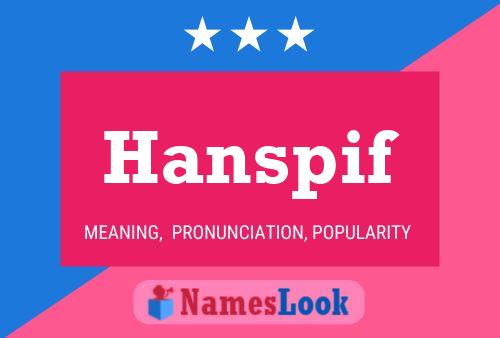 Постер имени Hanspif