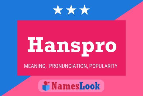 Постер имени Hanspro