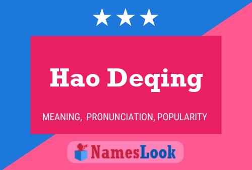 Постер имени Hao Deqing