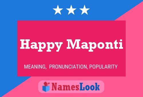 Постер имени Happy Maponti