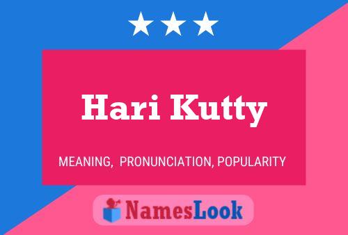 Постер имени Hari Kutty