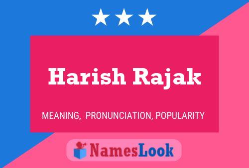 Постер имени Harish Rajak