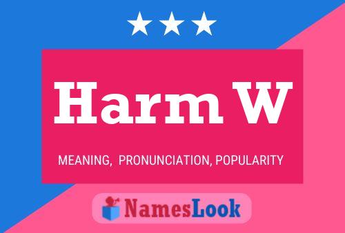 Постер имени Harm W