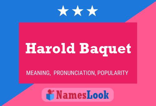 Постер имени Harold Baquet