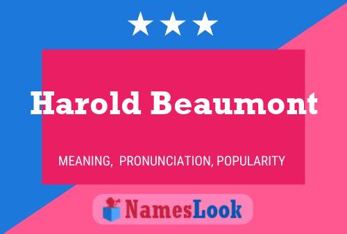 Постер имени Harold Beaumont