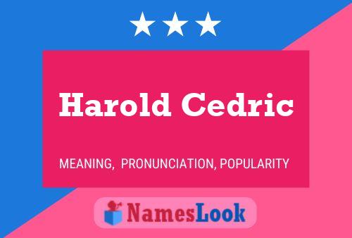 Постер имени Harold Cedric