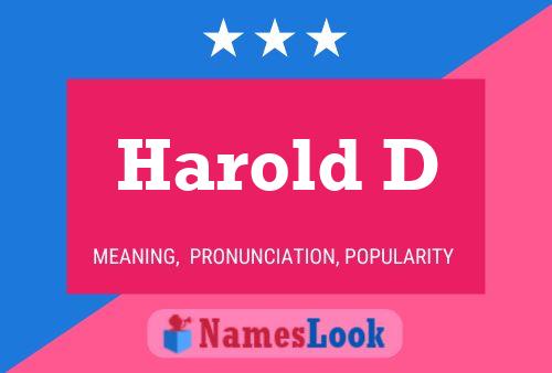 Постер имени Harold D