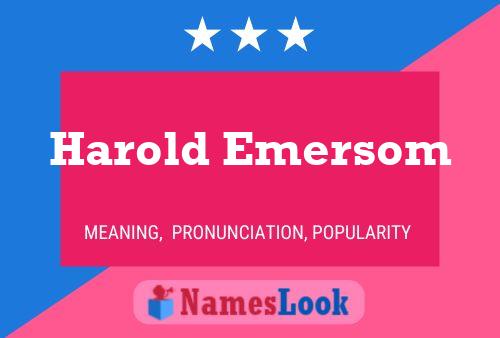 Постер имени Harold Emersom