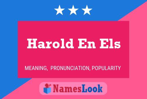 Постер имени Harold En Els