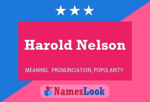 Постер имени Harold Nelson