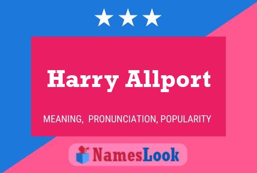 Постер имени Harry Allport