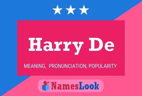 Постер имени Harry De