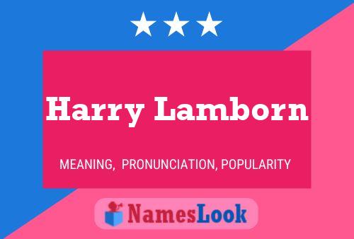 Постер имени Harry Lamborn