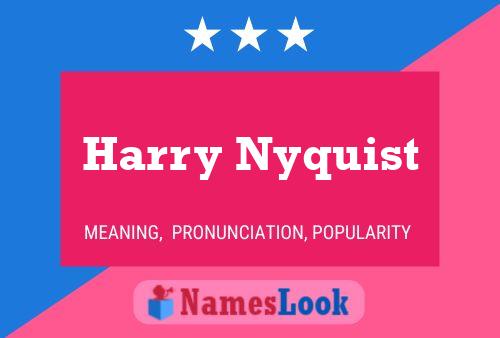 Постер имени Harry Nyquist