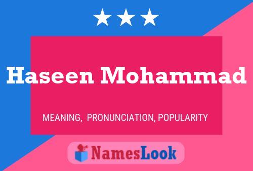 Постер имени Haseen Mohammad