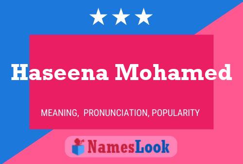 Постер имени Haseena Mohamed