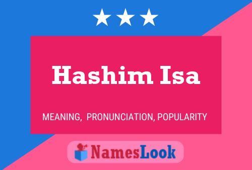 Постер имени Hashim Isa