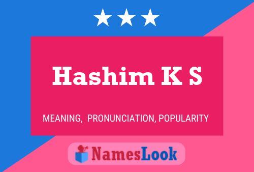 Постер имени Hashim K S