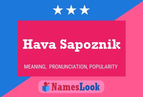 Постер имени Hava Sapoznik