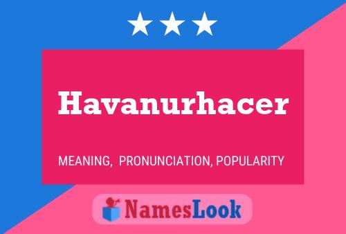 Постер имени Havanurhacer