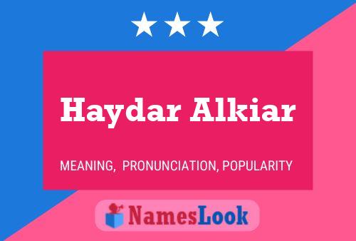 Постер имени Haydar Alkiar