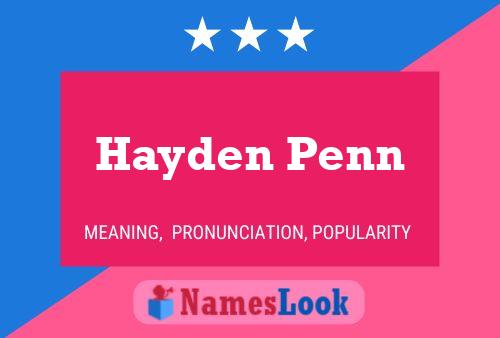 Постер имени Hayden Penn