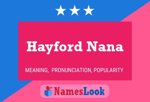 Постер имени Hayford Nana