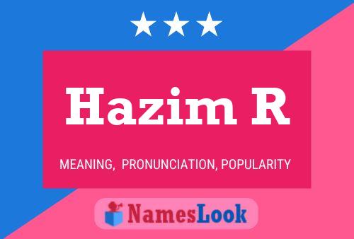 Постер имени Hazim R