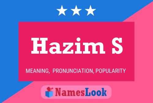 Постер имени Hazim S