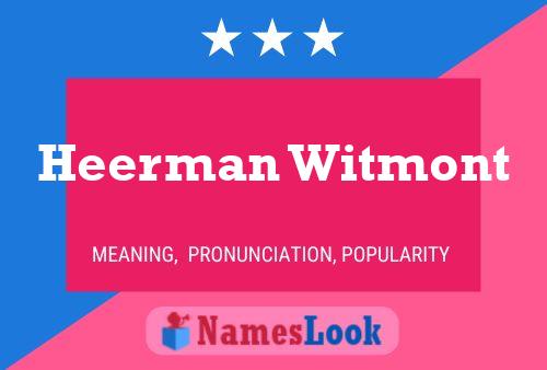 Постер имени Heerman Witmont