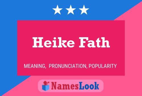 Постер имени Heike Fath