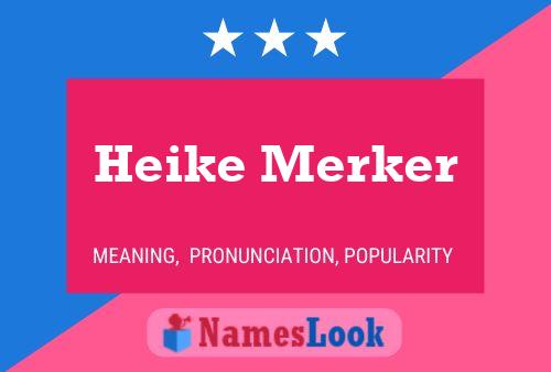 Постер имени Heike Merker