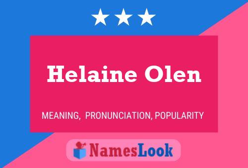 Постер имени Helaine Olen