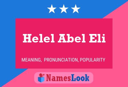 Постер имени Helel Abel Eli