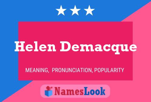 Постер имени Helen Demacque