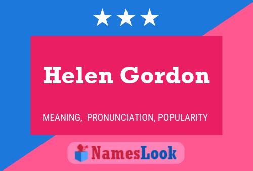 Постер имени Helen Gordon