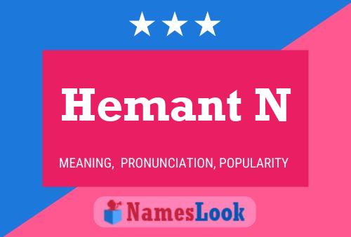 Постер имени Hemant N