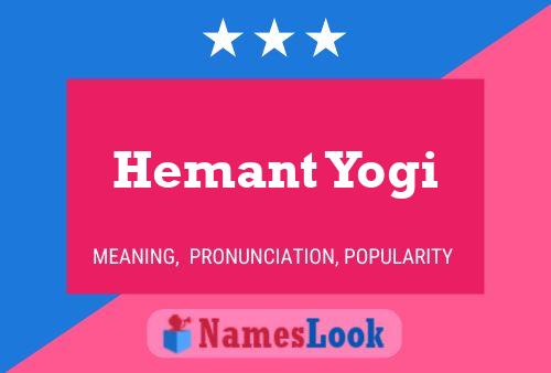 Постер имени Hemant Yogi