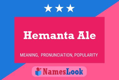 Постер имени Hemanta Ale