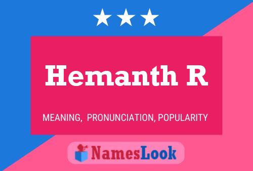 Постер имени Hemanth R