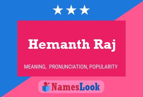 Постер имени Hemanth Raj