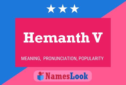 Постер имени Hemanth V