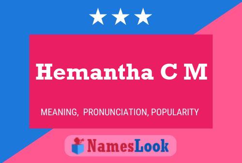 Постер имени Hemantha C M