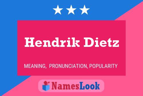 Постер имени Hendrik Dietz