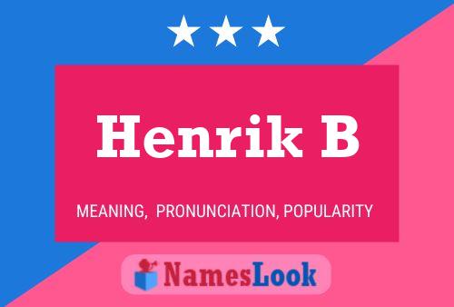 Постер имени Henrik B