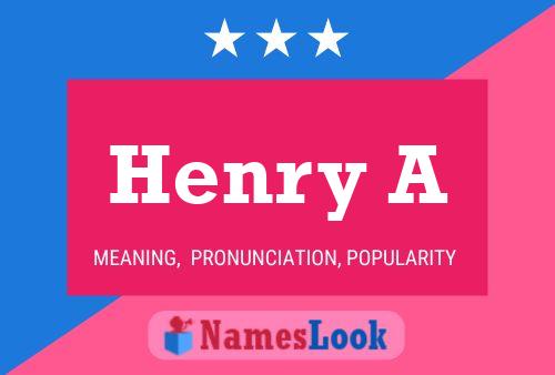 Постер имени Henry A