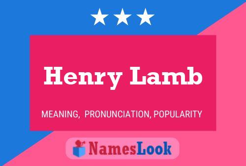 Постер имени Henry Lamb