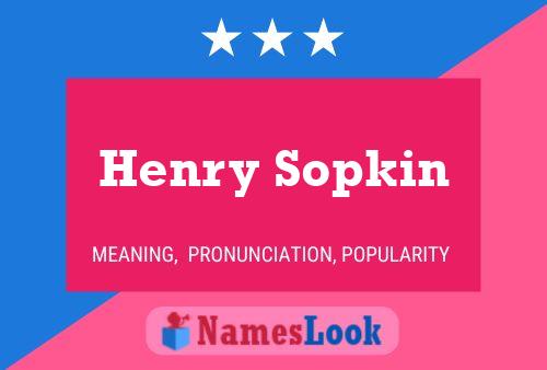 Постер имени Henry Sopkin